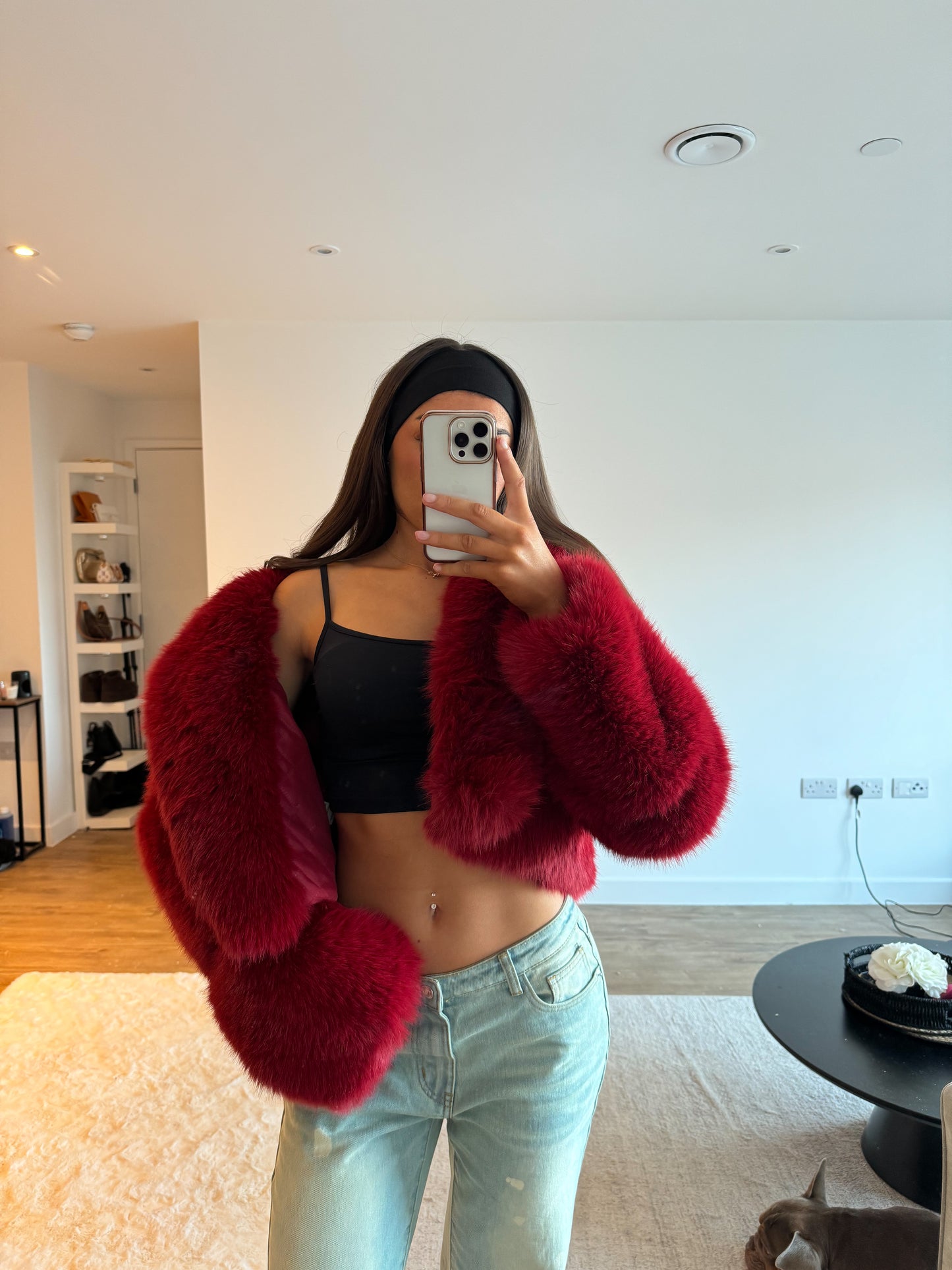 The ‘Lorena’ Luxury Faux Fur Coat Red