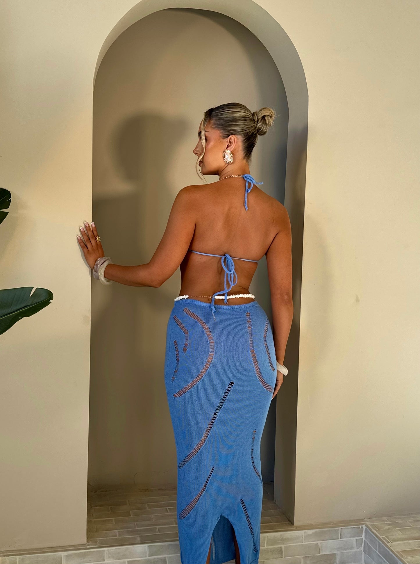 The ‘Tulum’ Knit Two Piece Blue