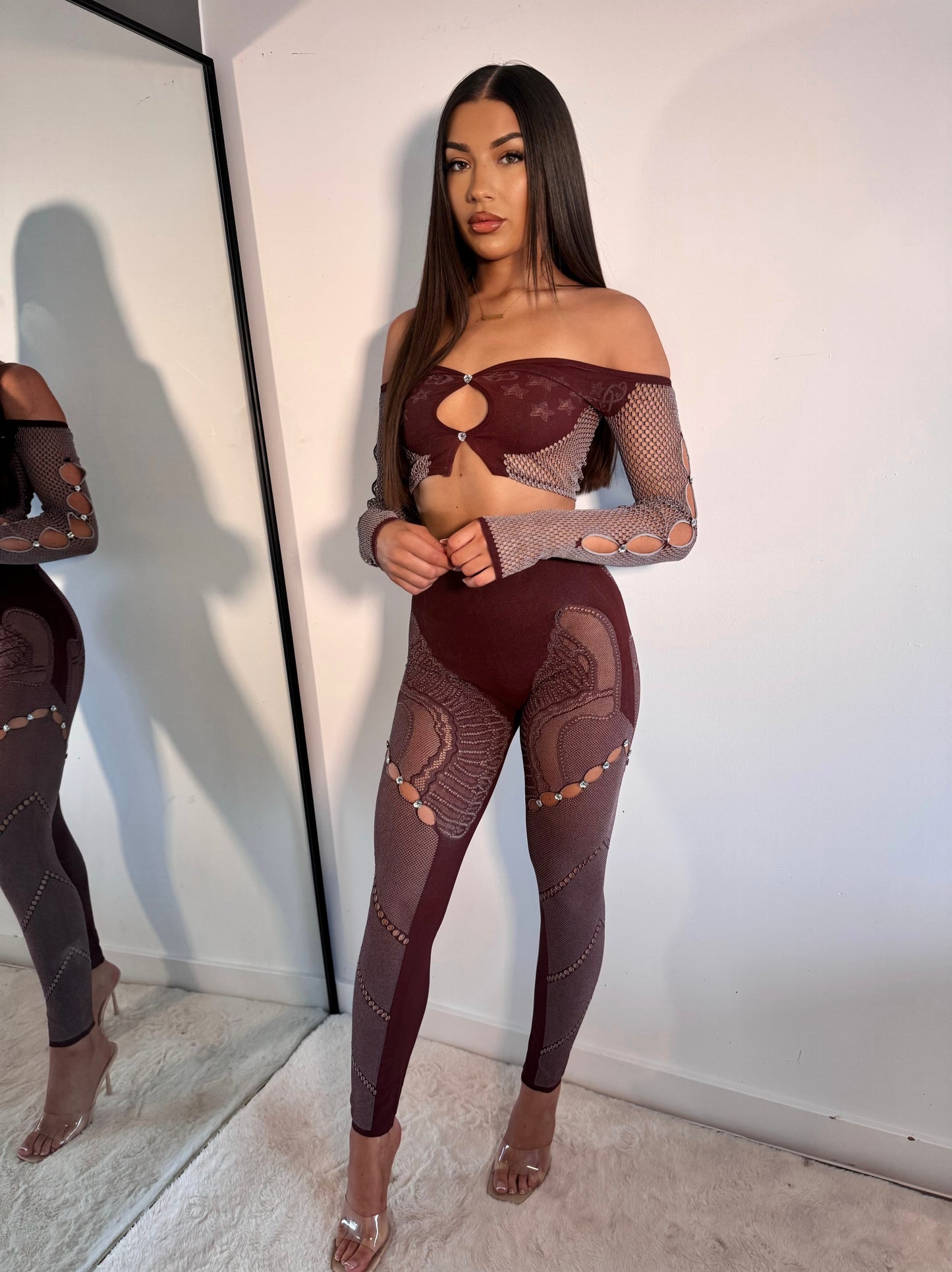 The ‘Ebony’ Burgundy Two Piece Set