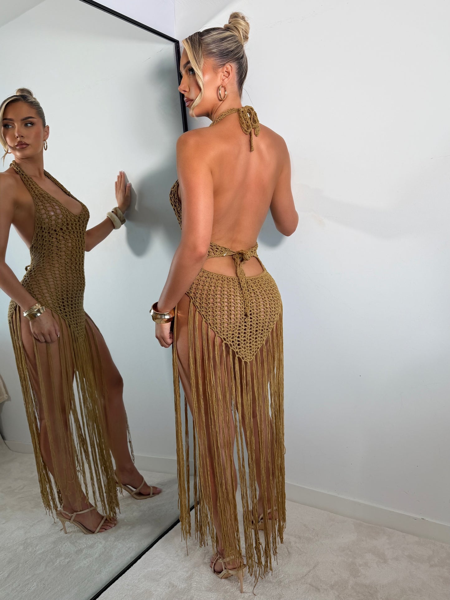 The ‘Paloma’ Fringe Crochet Dress
