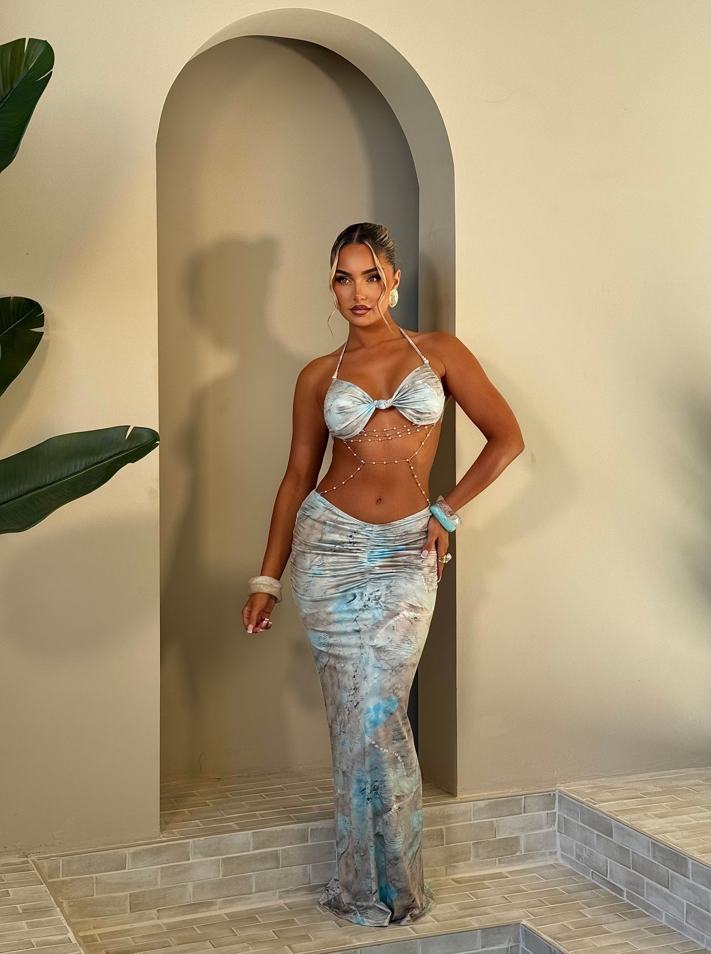 The ‘Crystal’ Cut Out Maxi Dress