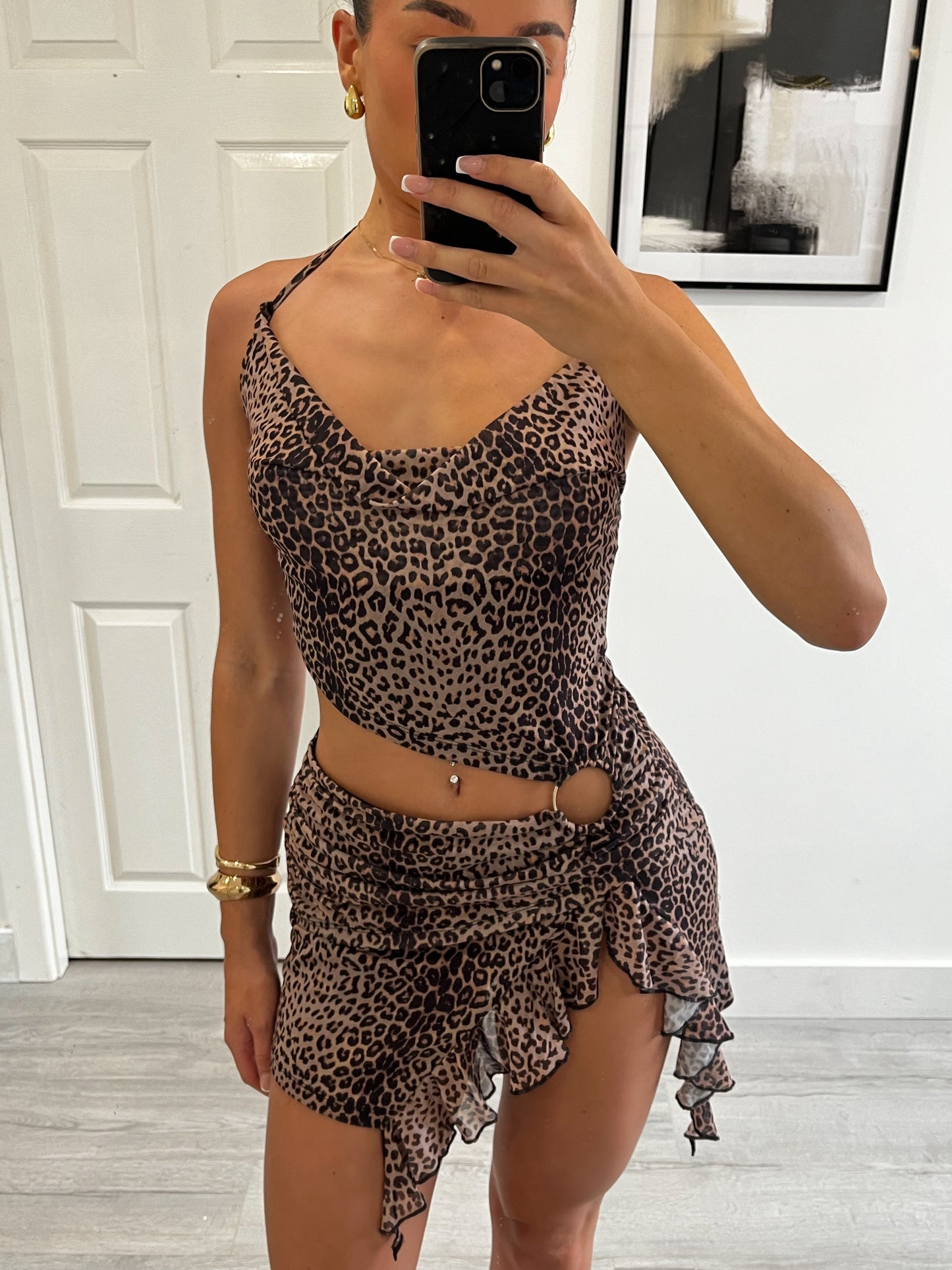The ‘Lucia’ Leopard Mini Dress