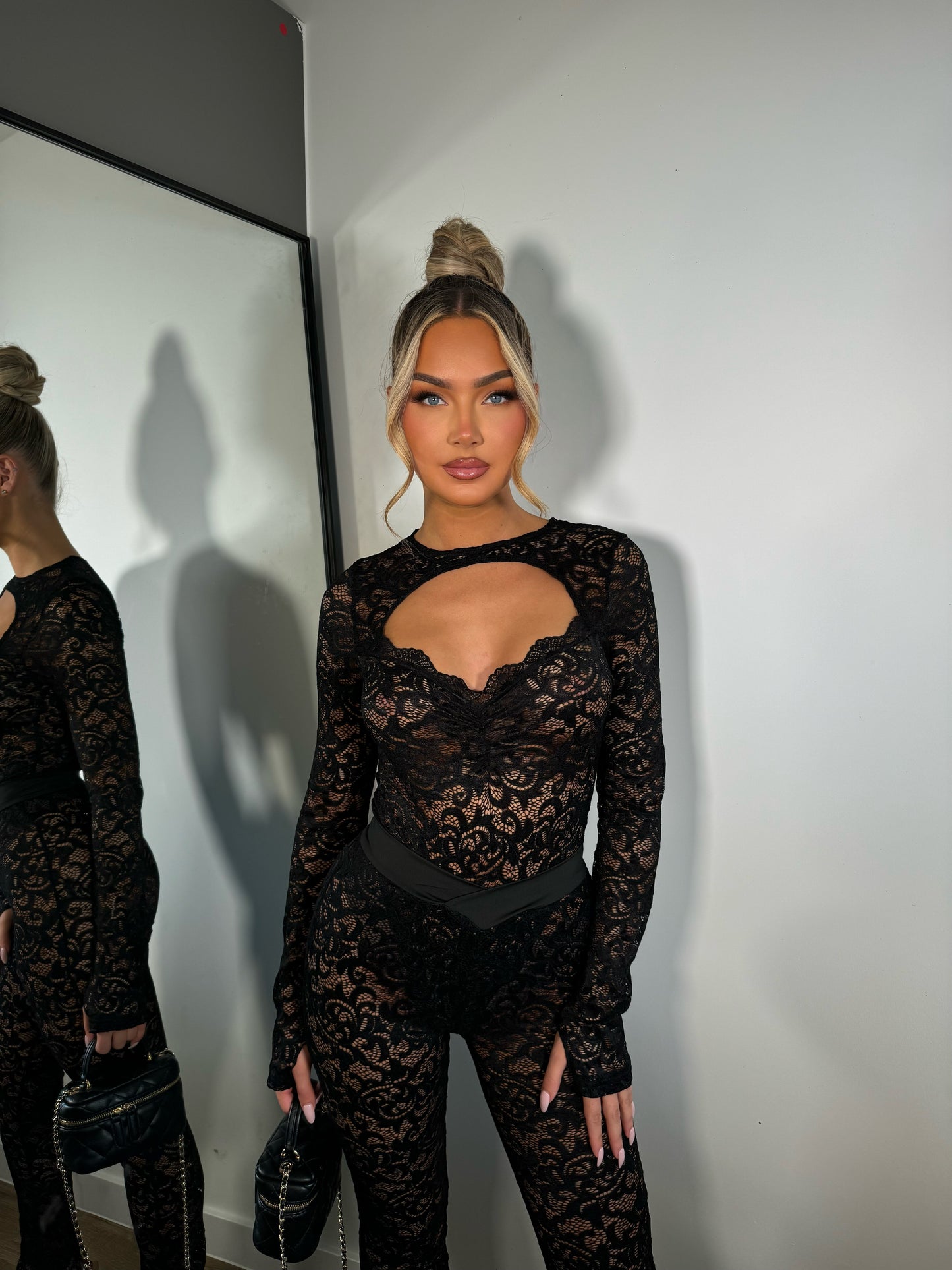 The ‘Missaya’ Black Lace Two Piece Set