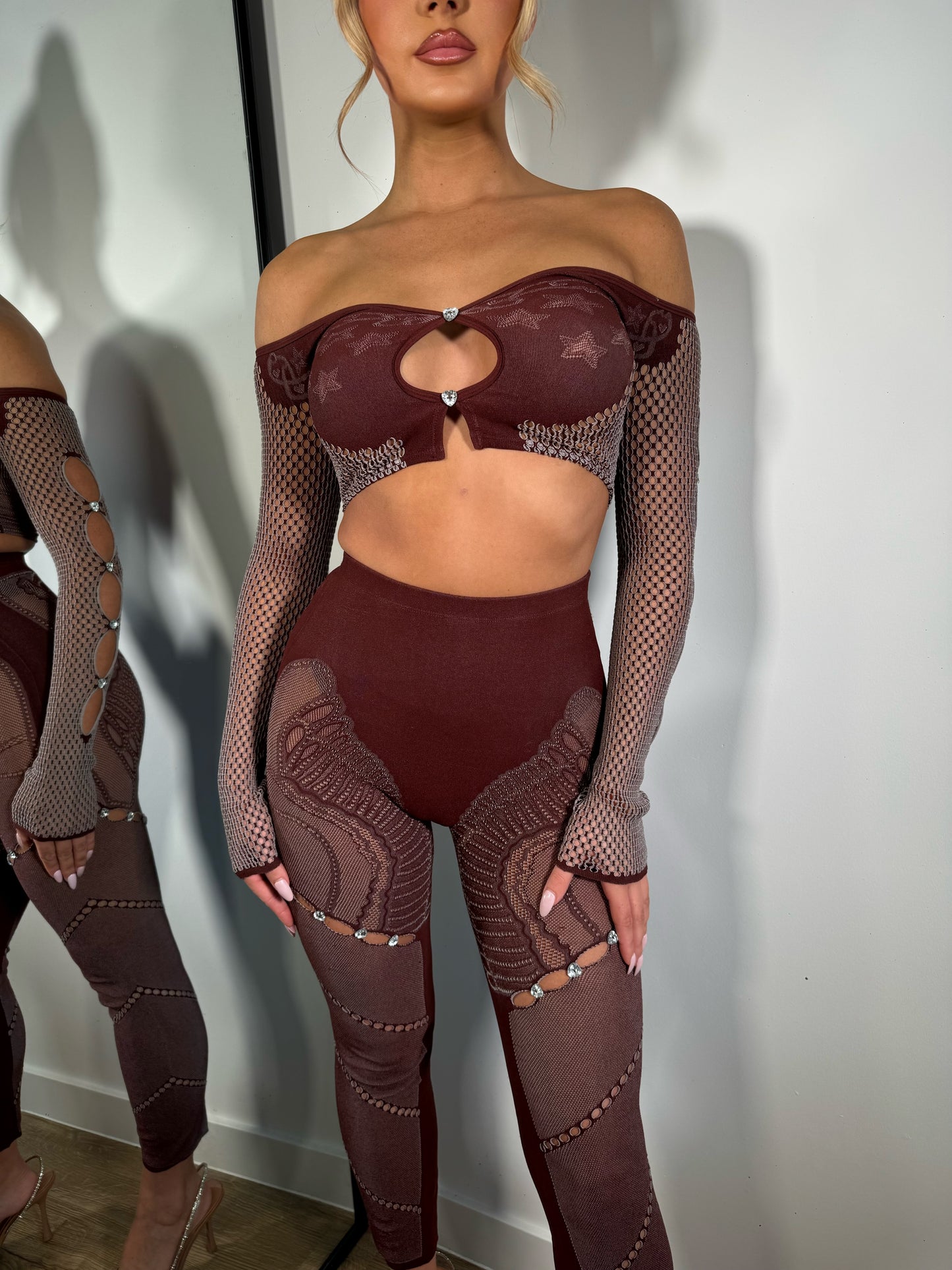 The ‘Ebony’ Burgundy Two Piece Set
