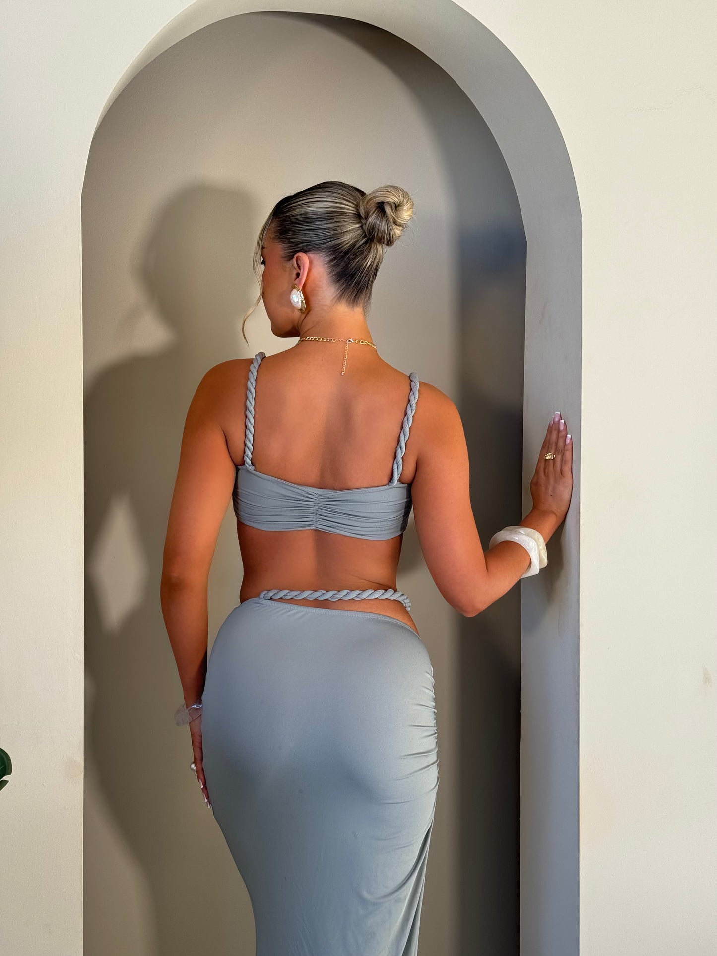 The ‘Tyra’ Rope Detail Co-ord Grey