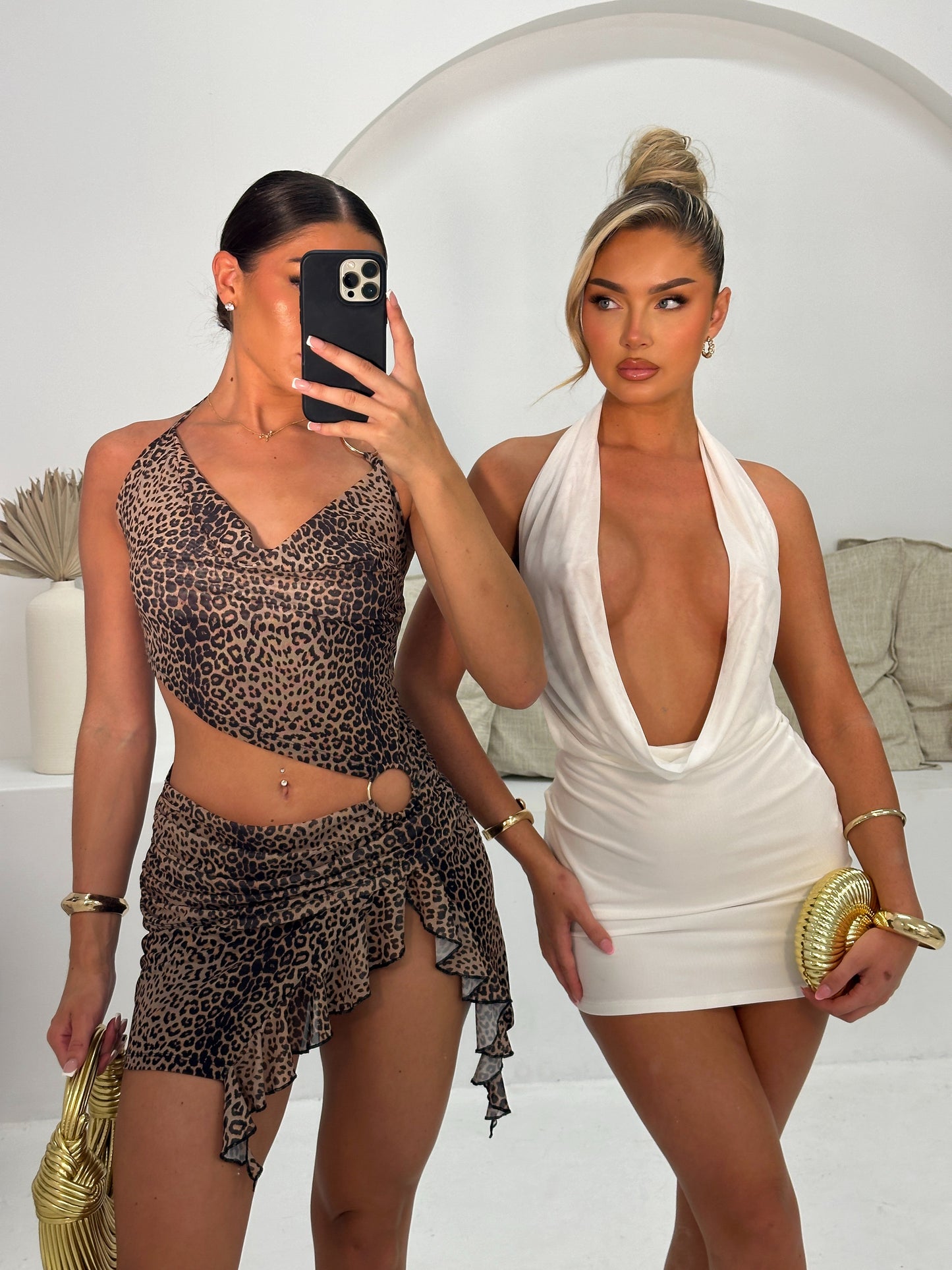 The ‘Lucia’ Leopard Mini Dress