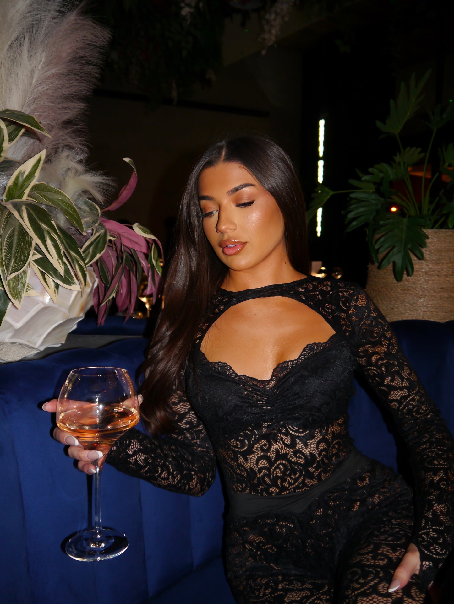 The ‘Missaya’ Black Lace Two Piece Set