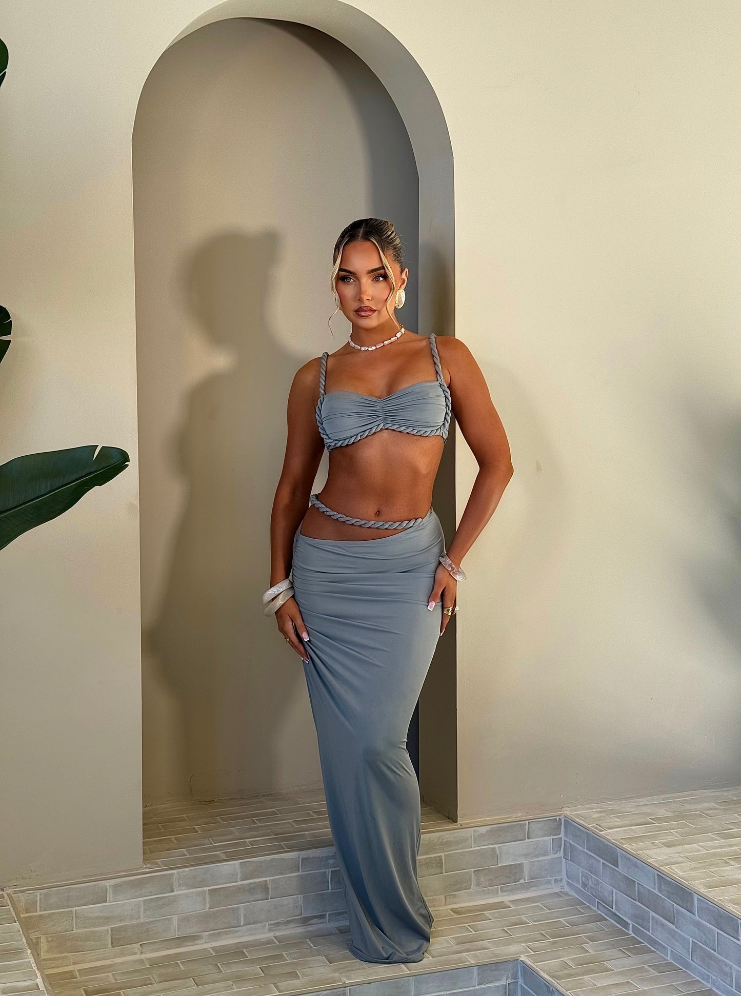 The ‘Tyra’ Rope Detail Co-ord Grey