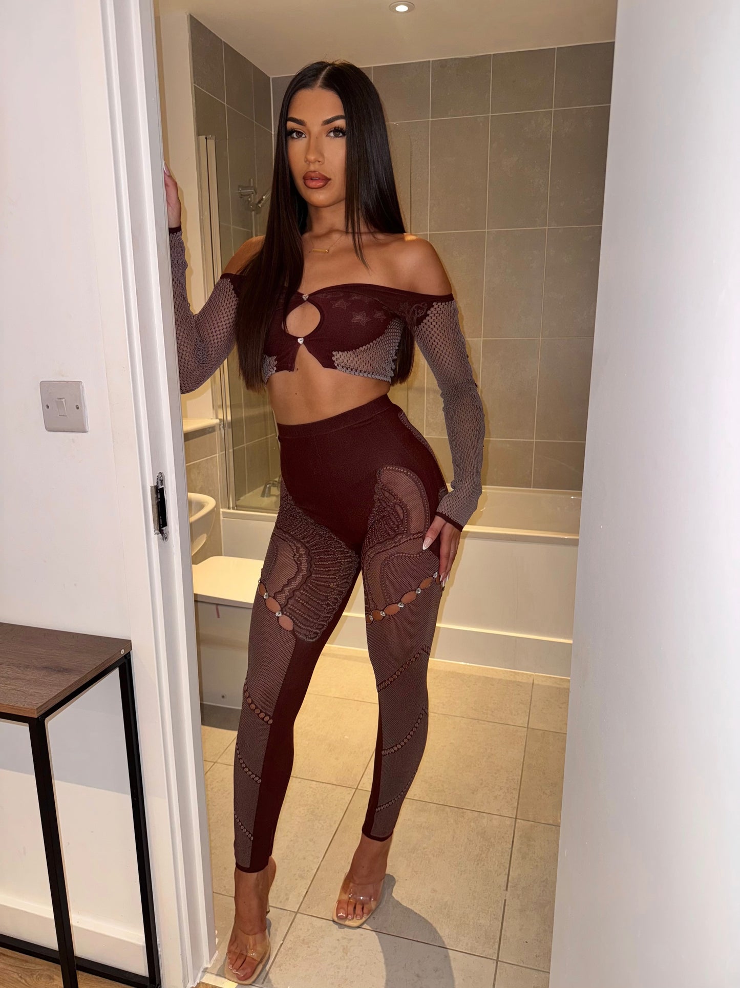 The ‘Ebony’ Burgundy Two Piece Set