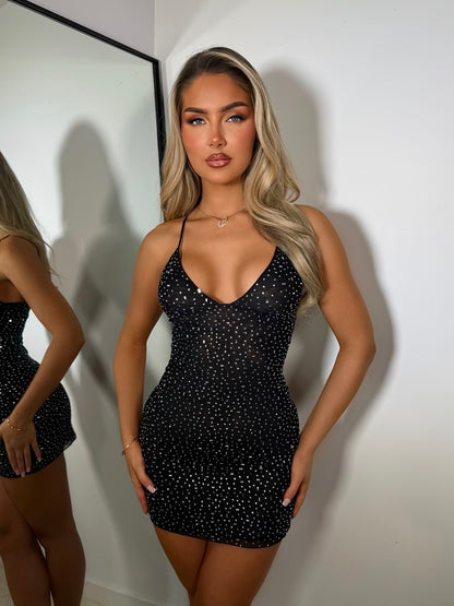 The ‘Afterhours’ Black Sparkle Mini Dress