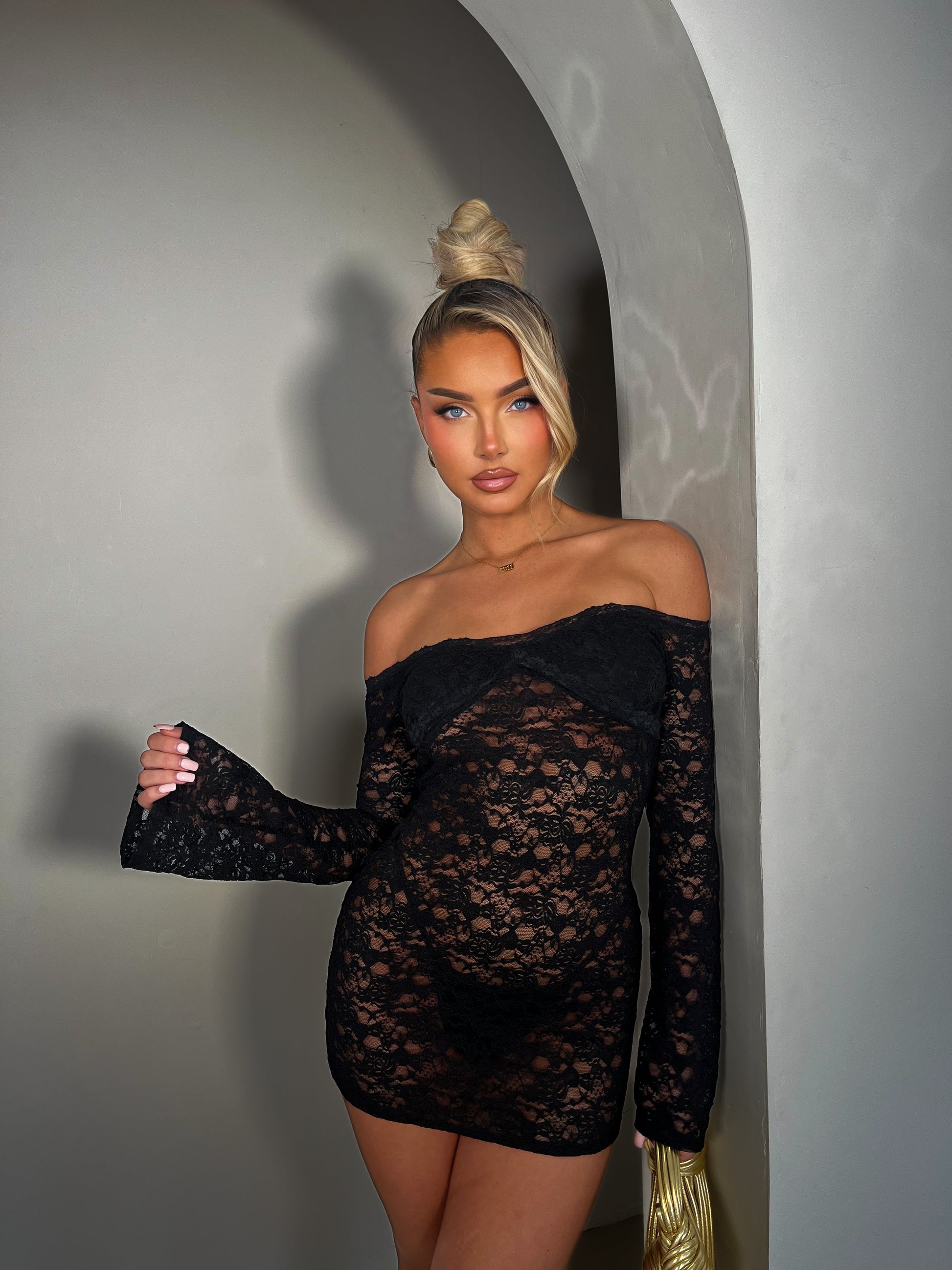 The 'Lala' Lace Mini Dress DippedInPink The 'Lala' Lace Mini Dress DippedInPink