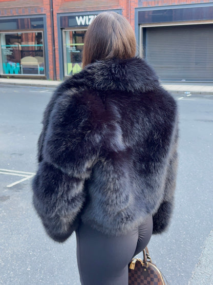 The ‘Lorena’ Luxury Faux Fur Coat Black