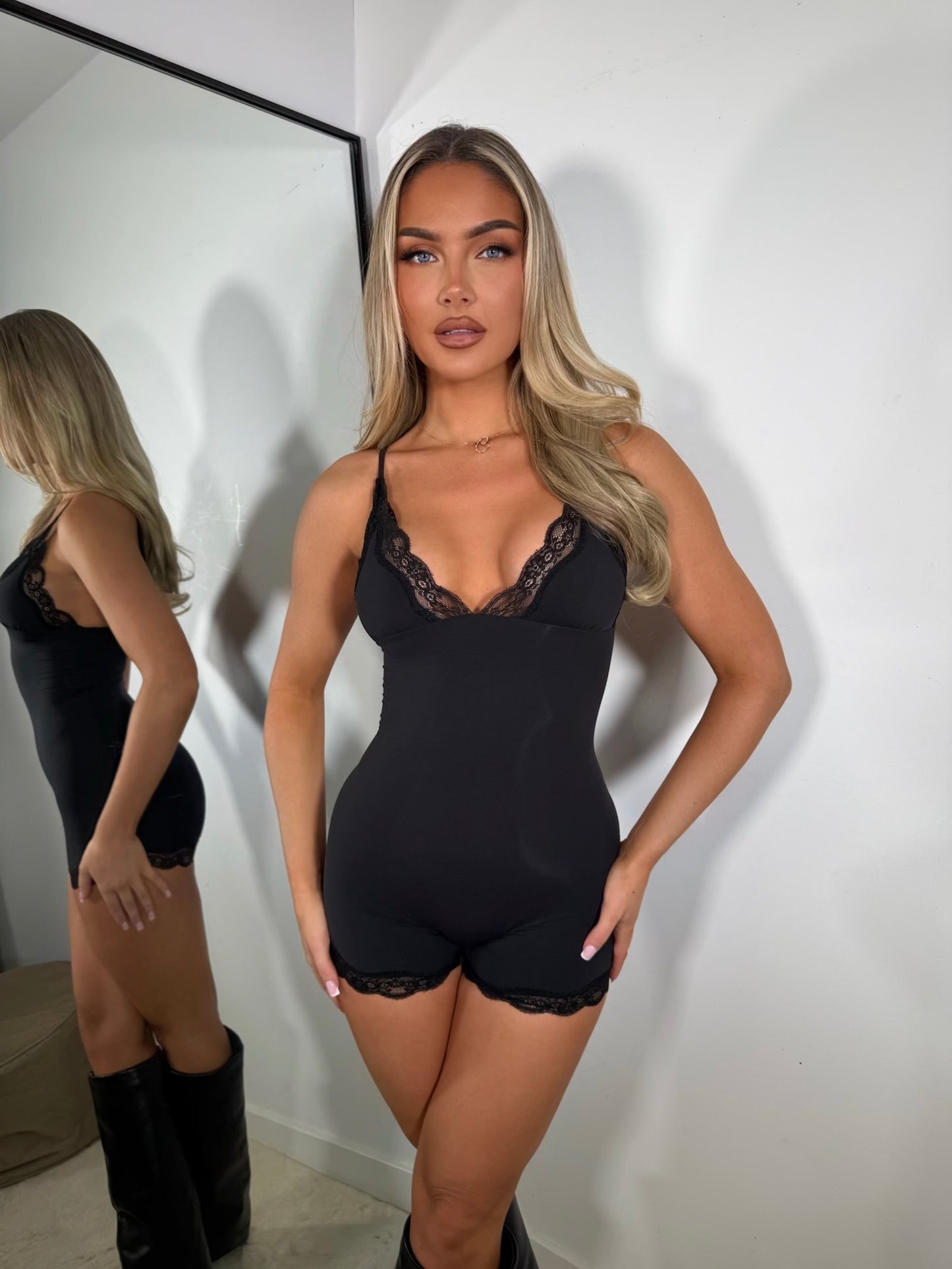 The ‘After Dark’ Lace Trim Playsuit