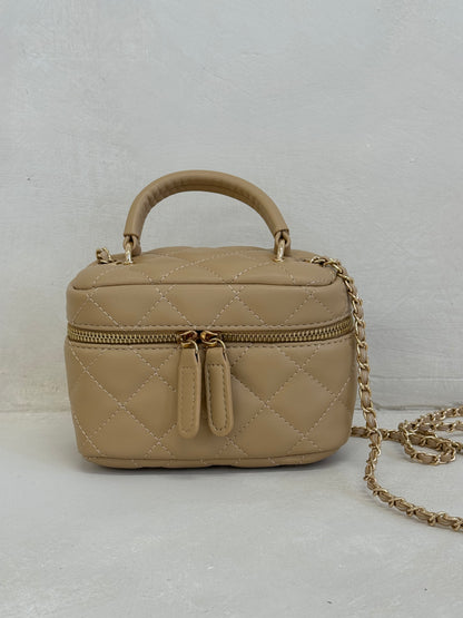 The ‘CC’ Mini Chain Bag Toffee Nude