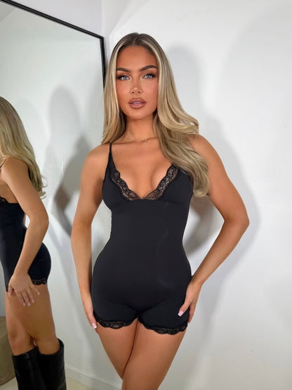 The ‘After Dark’ Lace Trim Playsuit