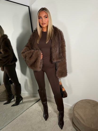 The ‘Aria’ Chocolate Brown Fur