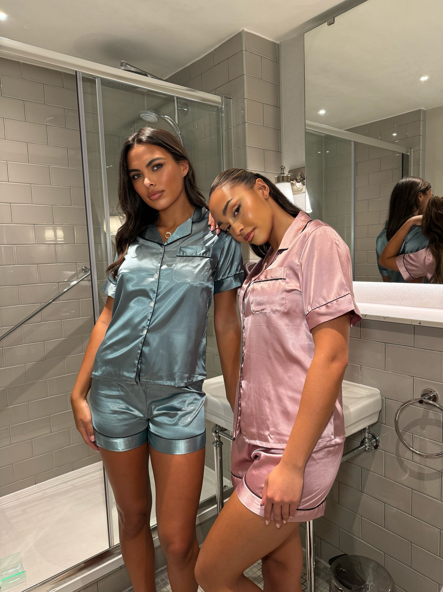 The ‘Mimi’ Satin Pyjamas Teal