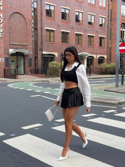 The ‘Ivy’ Shirt & Jumper Set Black