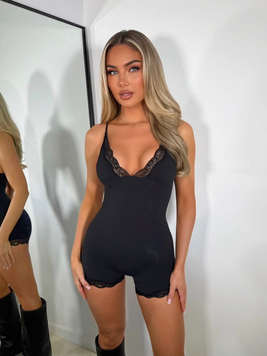 The ‘After Dark’ Lace Trim Playsuit