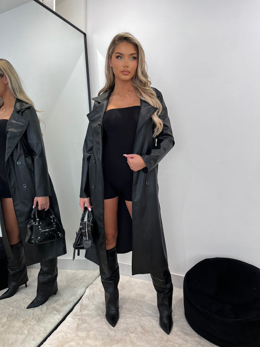 The ‘Paris’ Leather Trench Coat