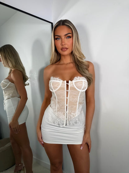 The ‘Celeste’ White Corset