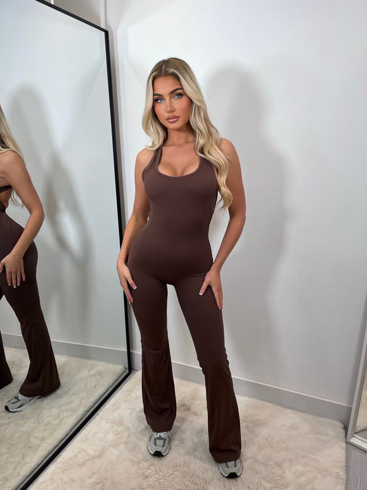 The ‘Camila’ Shapewear Jumpsuit Brown