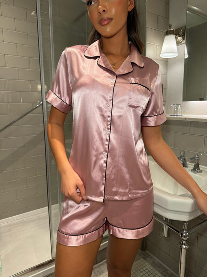 The ‘Mimi’ Satin Pyjamas Pink