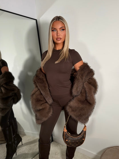 The ‘Aria’ Chocolate Brown Fur