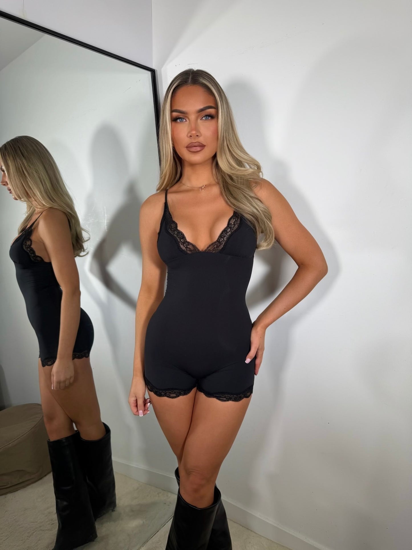 The ‘After Dark’ Lace Trim Playsuit