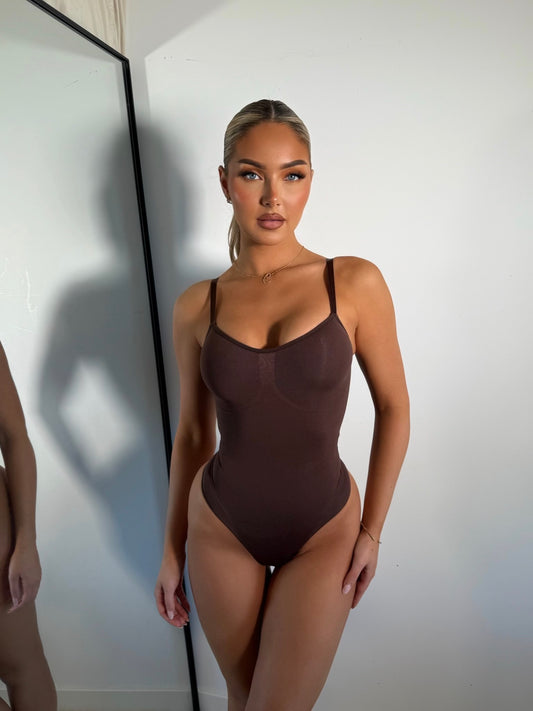 The ‘Luxe Contour’ Brown Seamless Sculpt Bodysuit