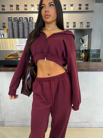 The ‘Remi’ Tracksuit Burgundy