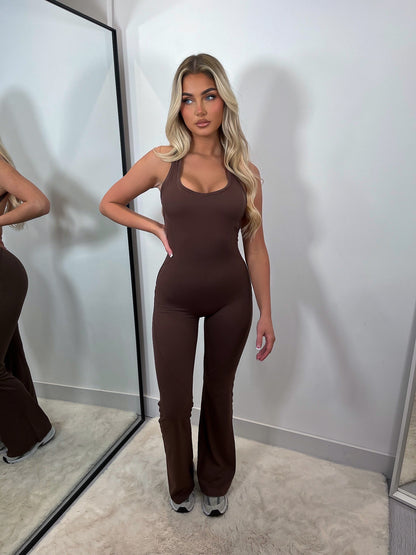 The ‘Camila’ Shapewear Jumpsuit Brown