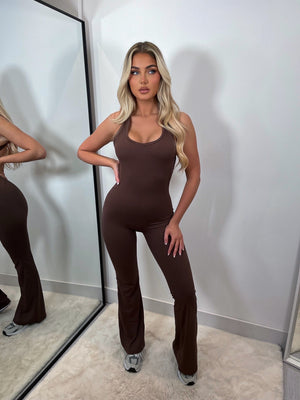 The ‘Camila’ Shapewear Jumpsuit Brown