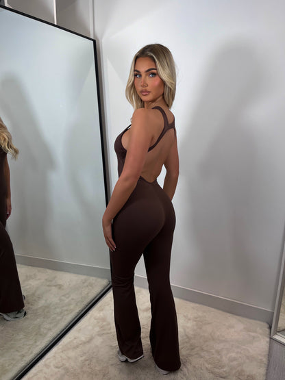 The ‘Camila’ Shapewear Jumpsuit Brown