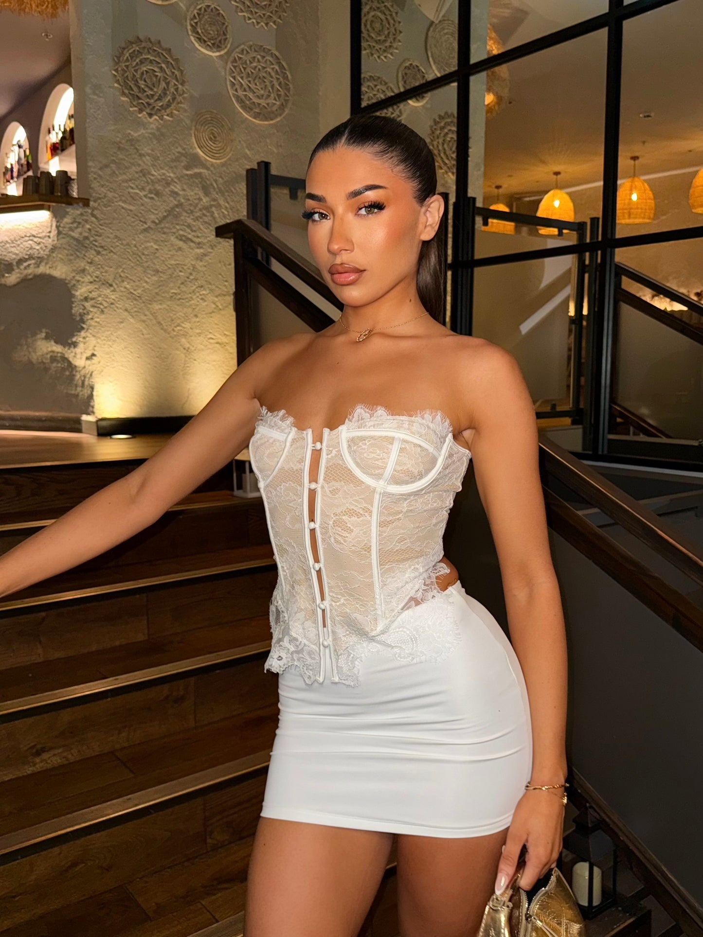 The ‘Luna’ Basic White Mini Skirt