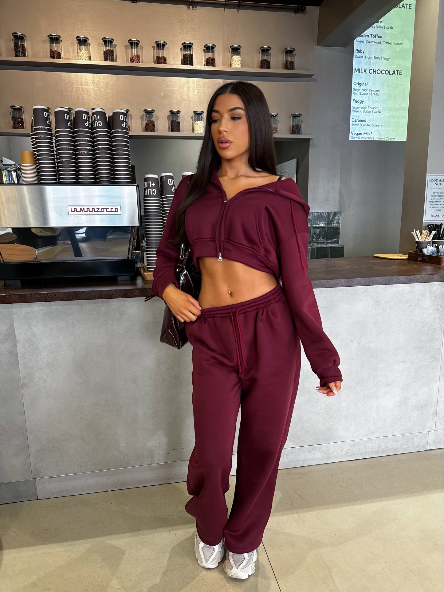 The ‘Remi’ Tracksuit Burgundy