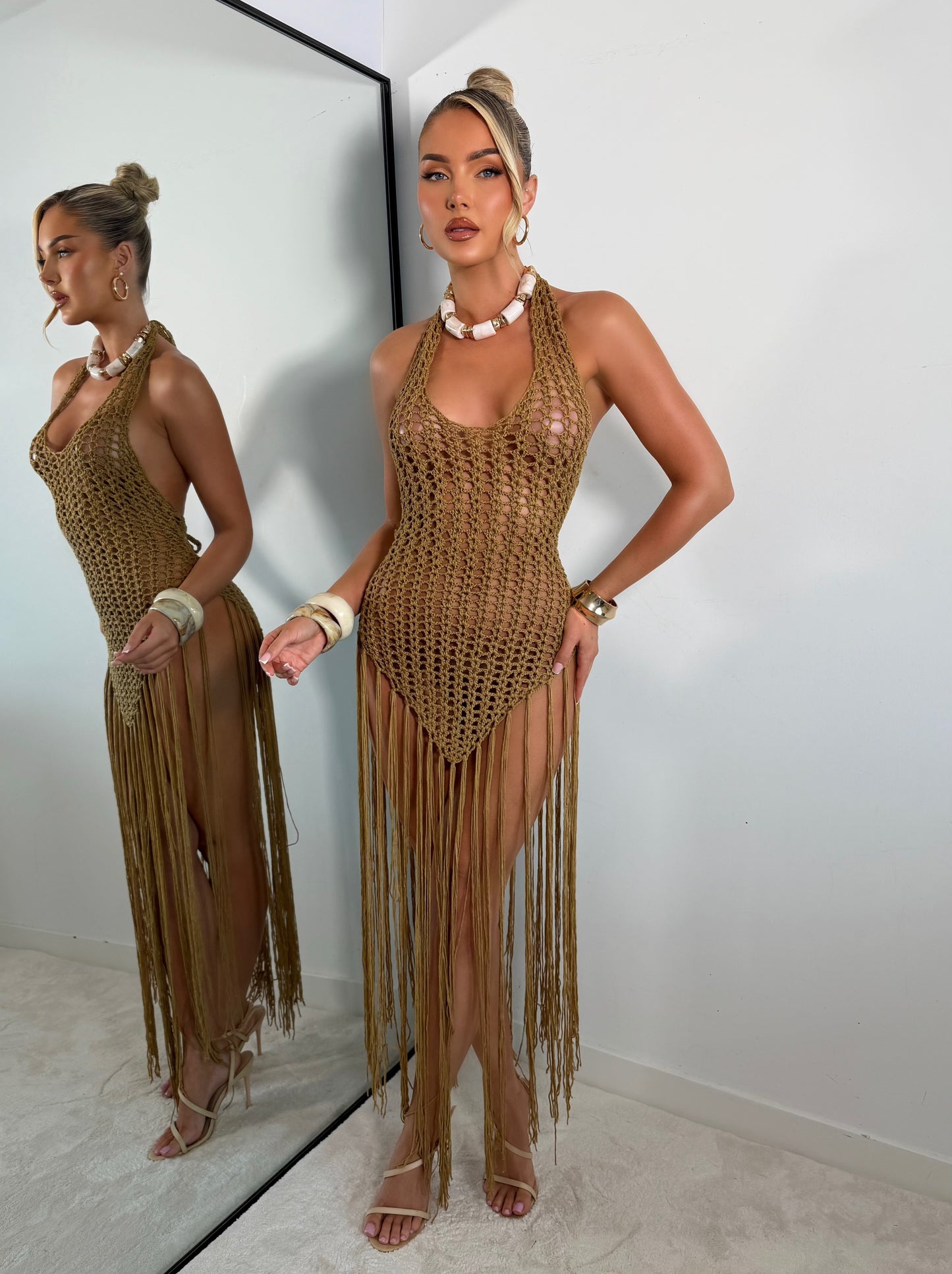 The ‘Paloma’ Fringe Crochet Dress