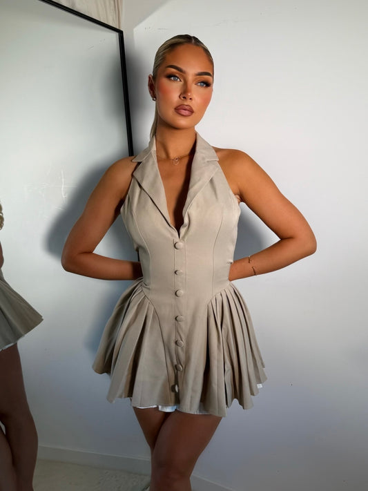 The ‘Soft Serve’ Pleated Mini Dress
