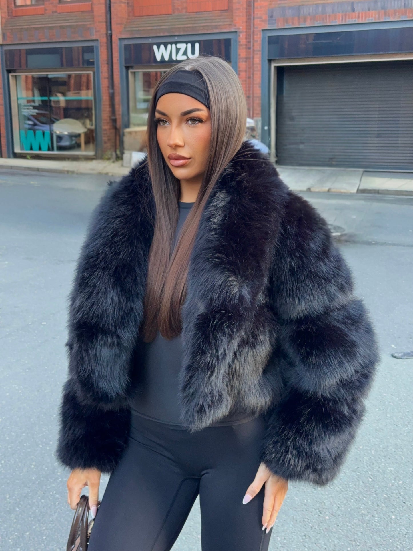 The ‘Lorena’ Luxury Faux Fur Coat Black