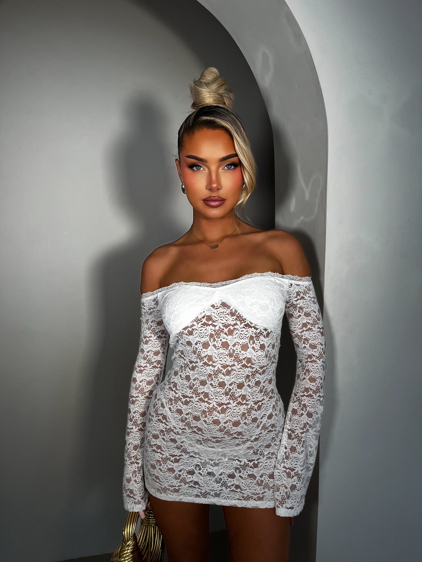 The 'Lala' Lace Mini Dress DippedInPink The 'Lala' Lace Mini Dress DippedInPink