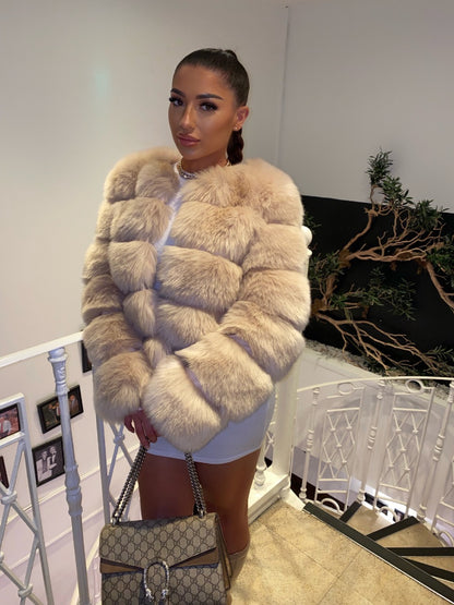 ‘Vanilla’ Cream Faux Fur Coat