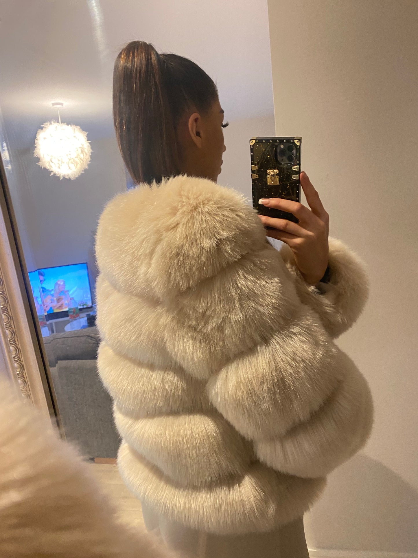 ‘Vanilla’ Cream Faux Fur Coat