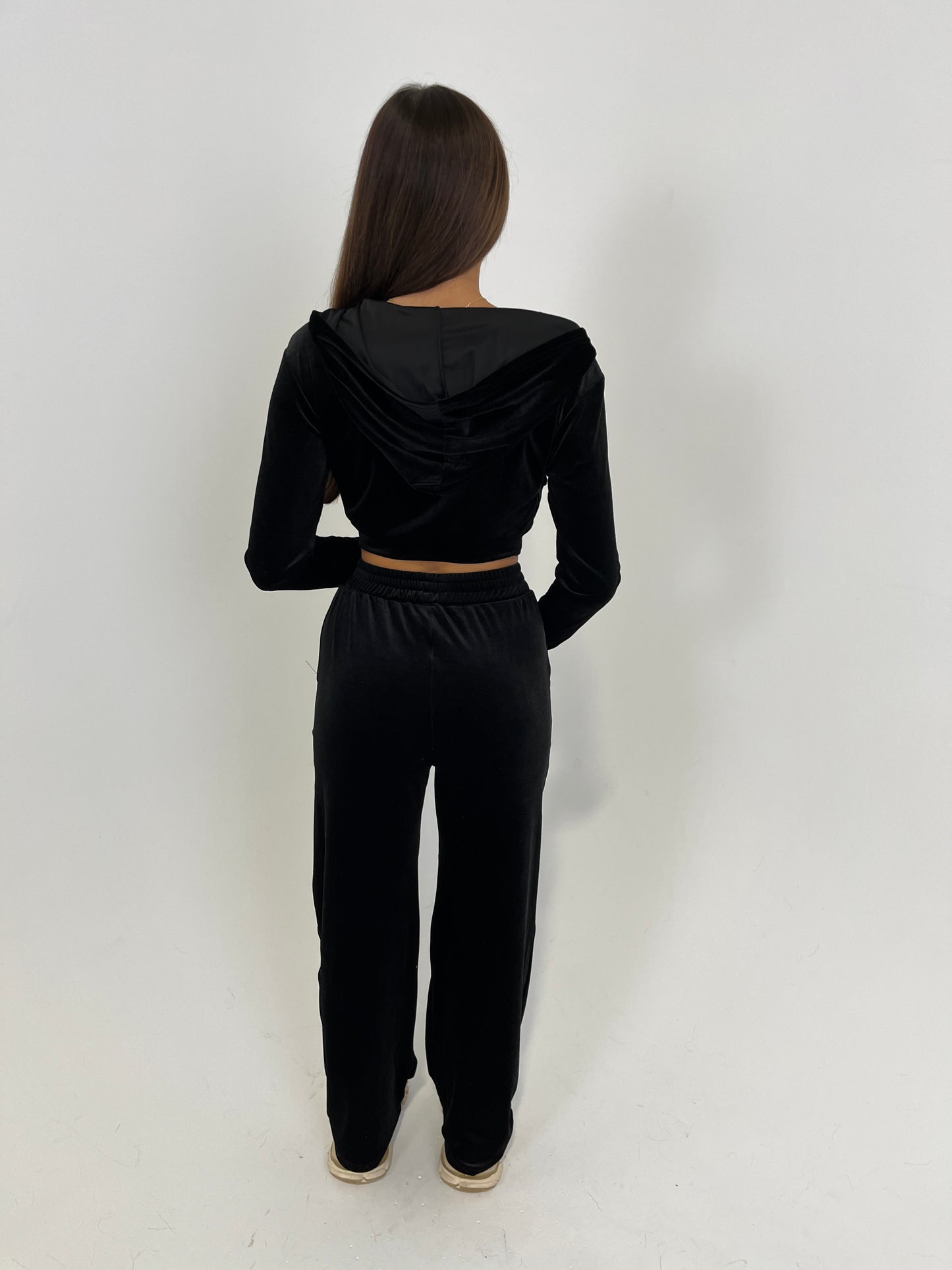 Black Velour Tracksuit